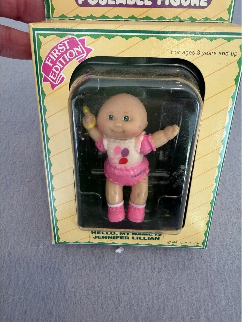 Vtg 1984 Cabbage Patch Kids 1st Edition Jennifer Lillian W/Rattle NIB